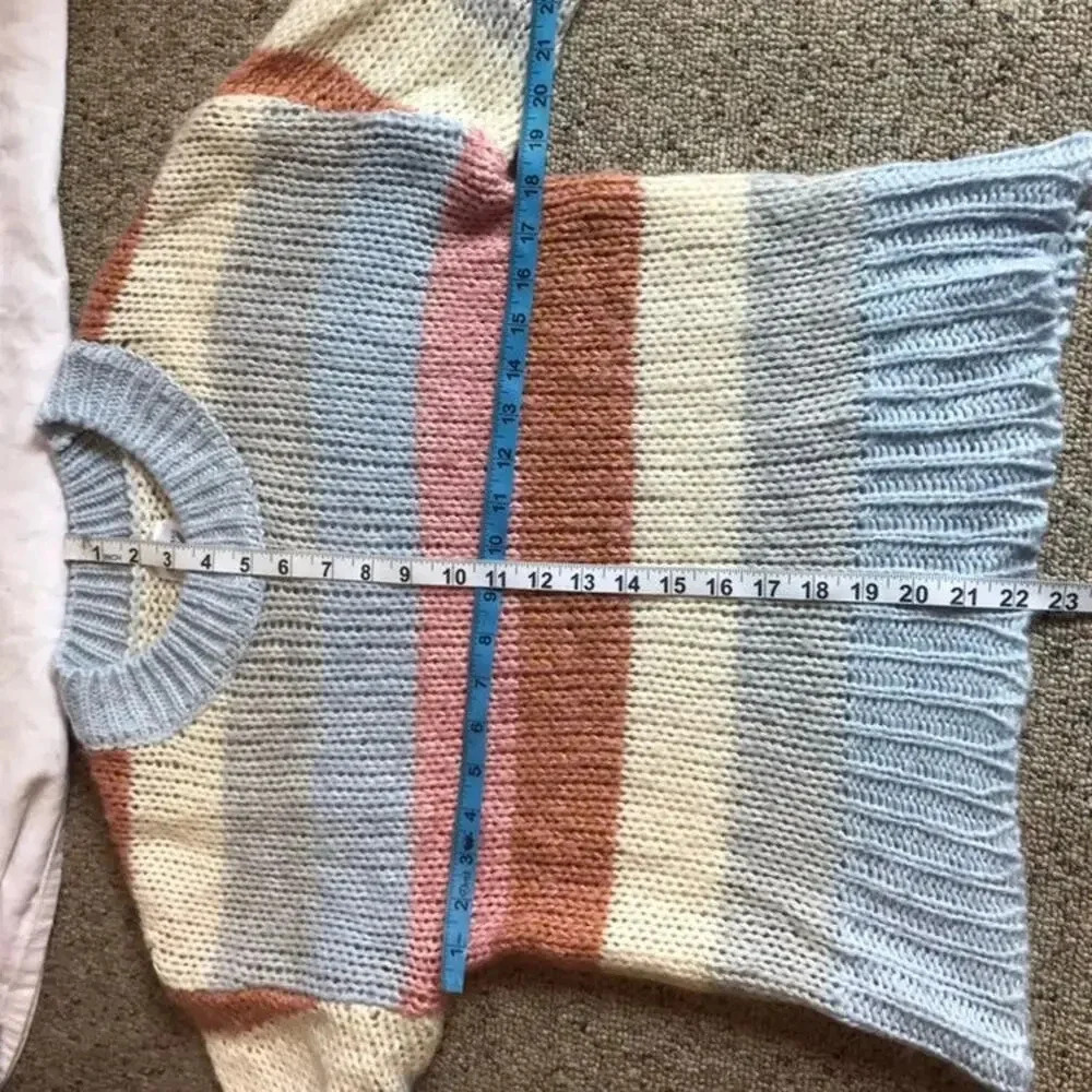 Freshman 1996 Multicolor Pullover Knit Sweater girl/women size S - Picture 3 of 4